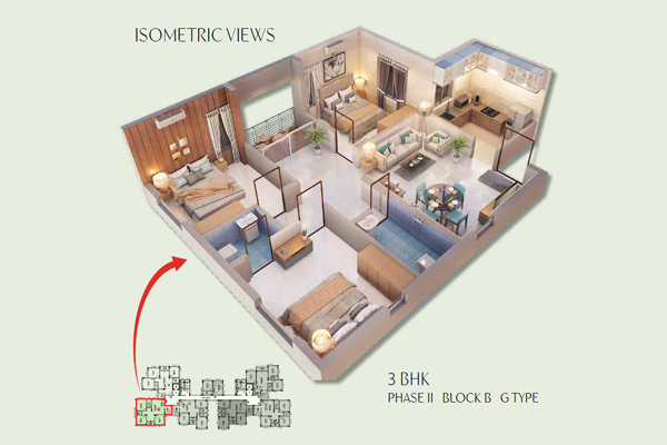3 BHK Unit Plan – GLS Sonar Tori